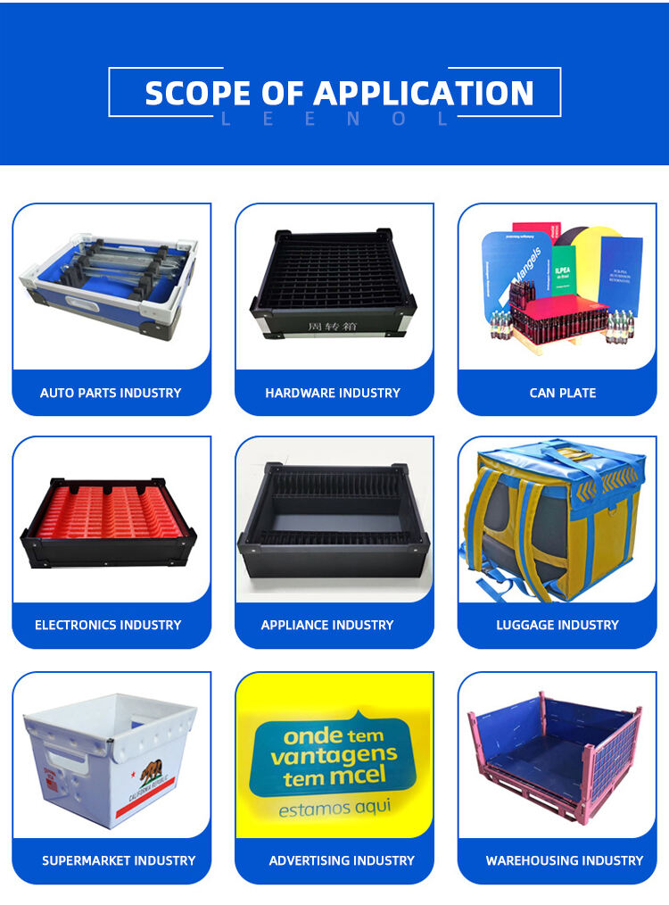 Leenol PP Corrugated Box ESD box Plastic Bins Antistatic Turnover box manufacture