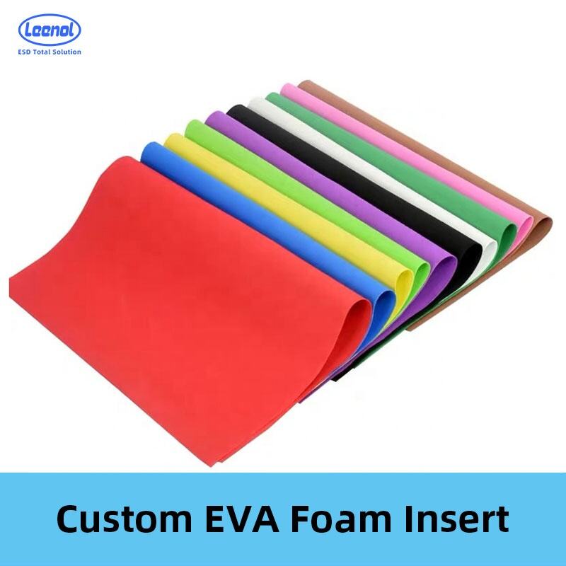 LEENOL- 1507032B Conductive Black/Pink EVA Anti-Static ESD EVA Foam Customized Packing Foam For Protective Products details