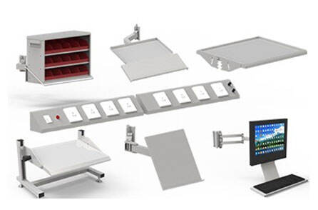 Leenol – table réglable industrielle, ligne de production antistatique, détails des établis électroniques de laboratoire esd