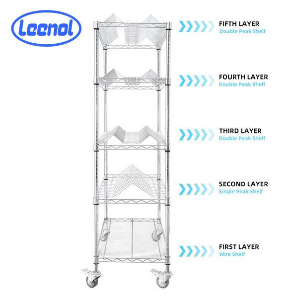 Etagère métallique en acier inoxydable Leenol ESD avec roue