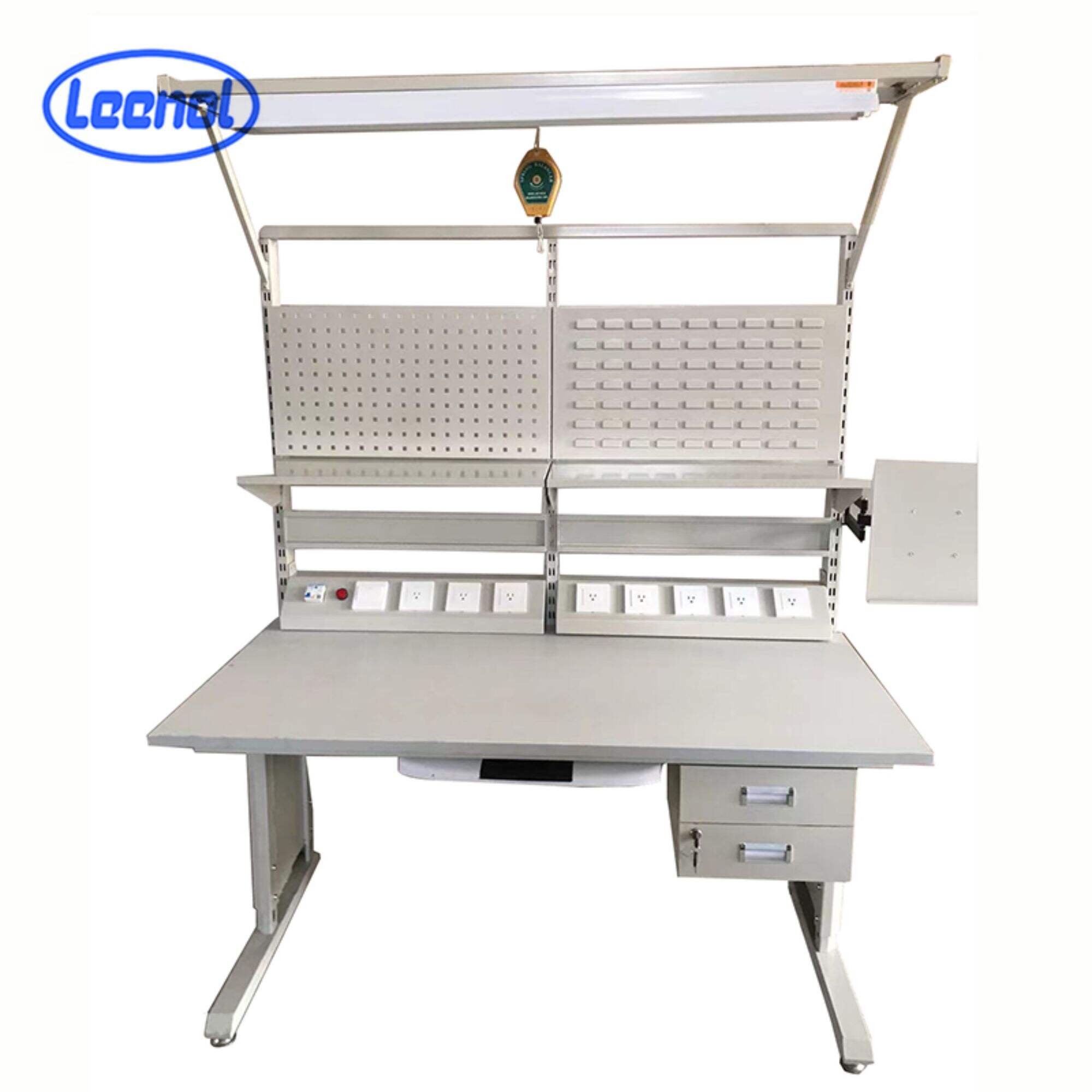 Leenol SAW02 assembly line esd workbench Electronic ESD workbench esd mobile workbench testing workbench laboratory bench