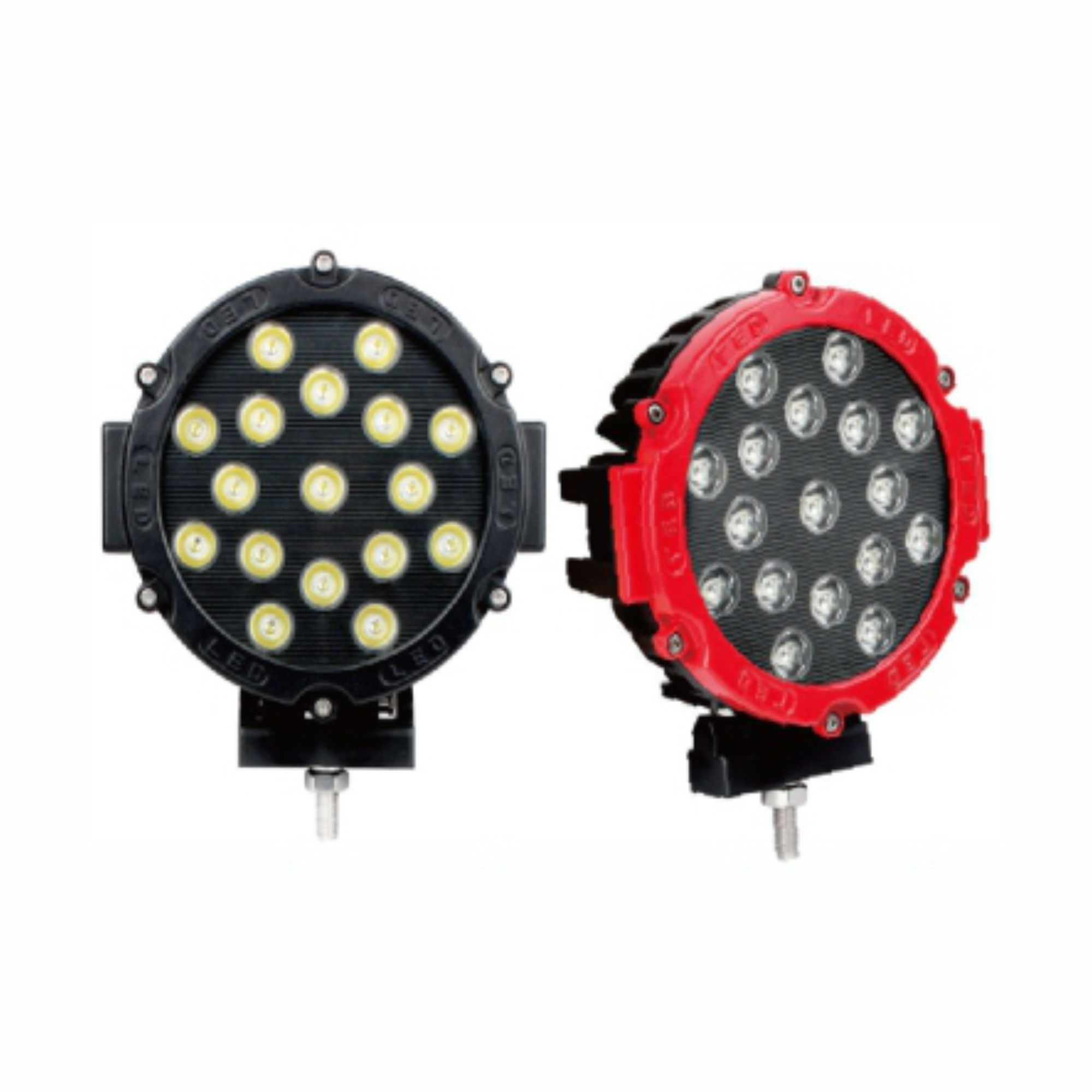 7Inch 51W  Round Spot Flood LED Work Light For Offroad Jeep SUV ATV Truck