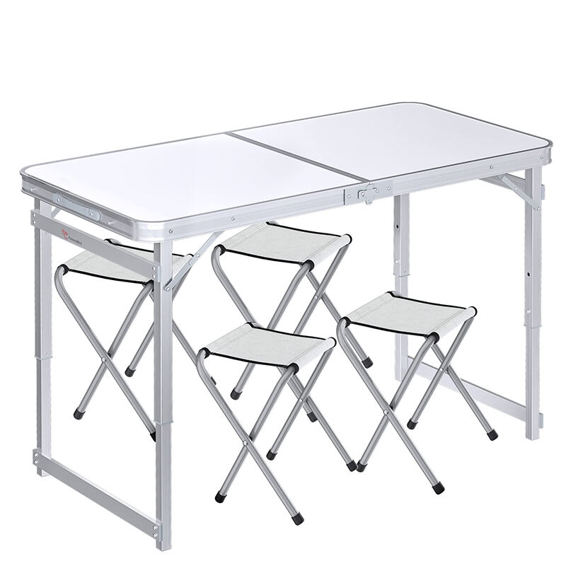 Outdoor Lightweight Aluminum Folding Dining Chair Table Set