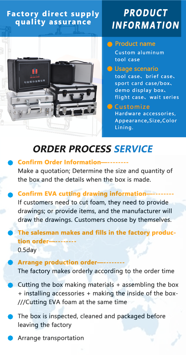 Customizable OEM/ODM Aluminum Trolley Case with Removable Lid and Wheels Display Flight Case manufacture