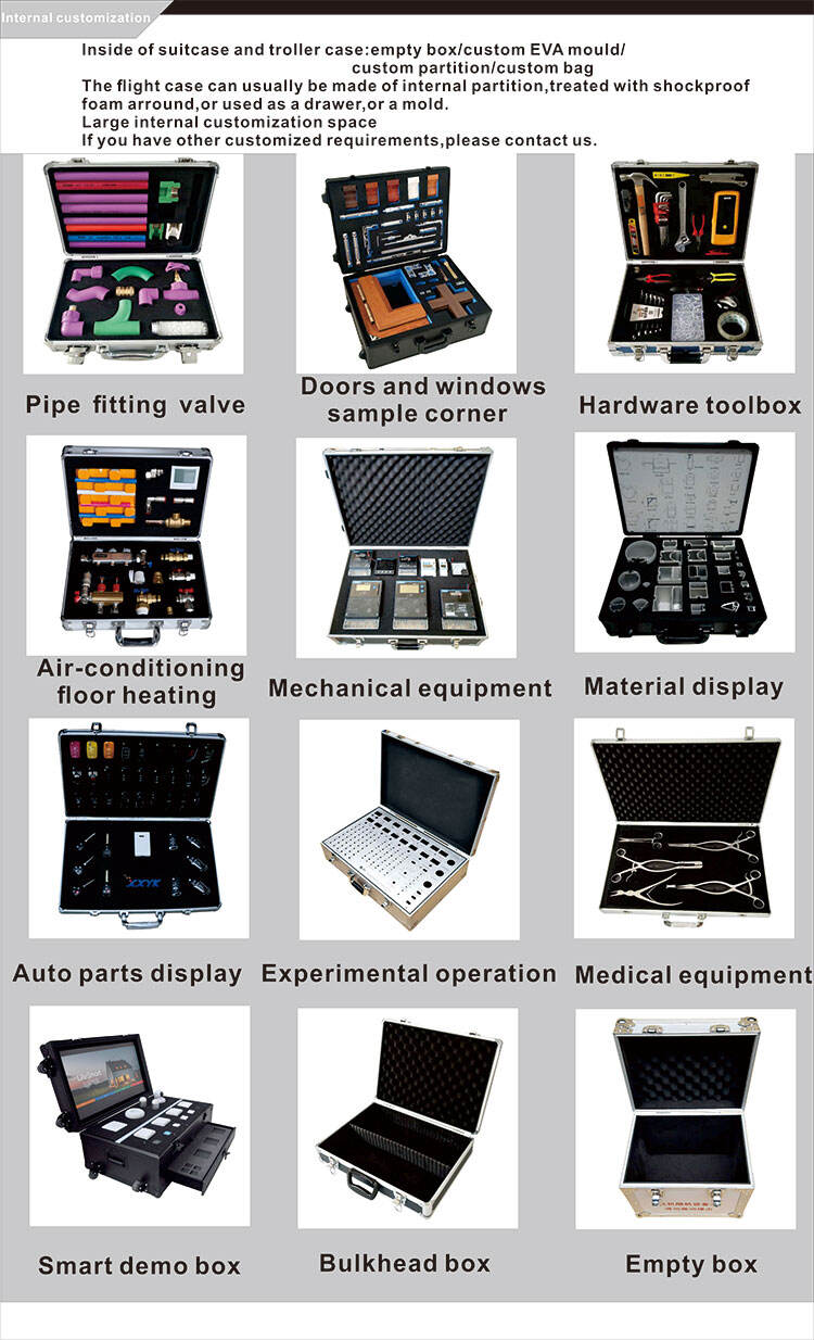 Customize Waterproof Shockproof Electric Cable Aluminum Storage Flight Case with Foam details