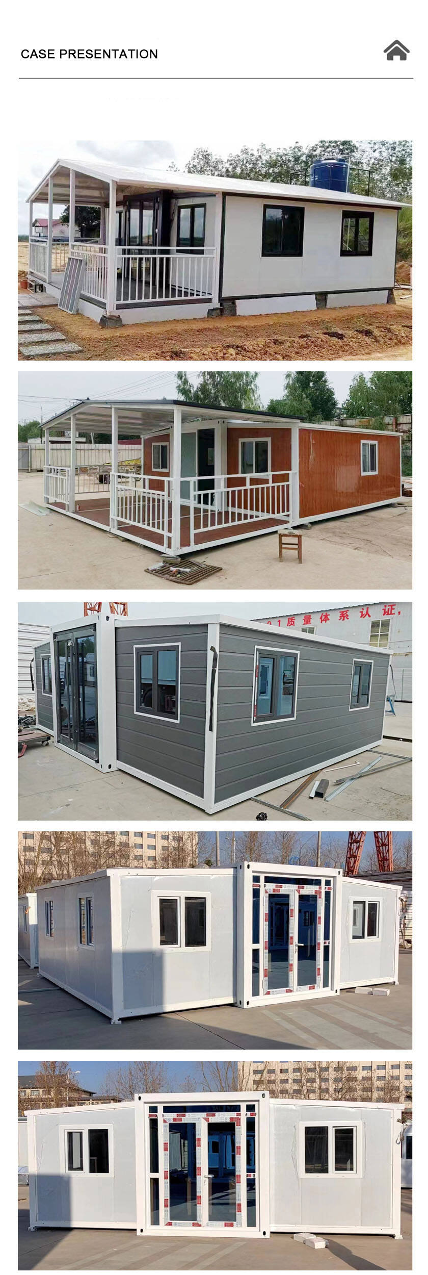 Factory extended foldable prefab container homes 20ft40ft folding living container expandable cabin foldable container house factory