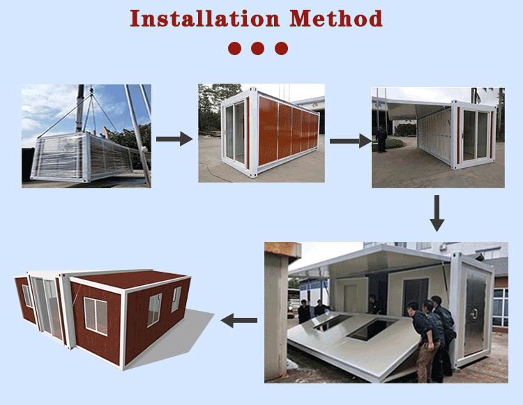 Factory direct sales Expandable Container House 40ft Luxury Container Foldable House China Foldable House factory