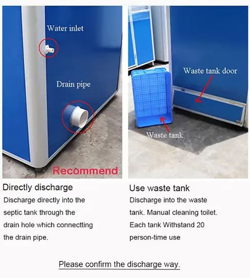 Ready To Use Prefab House Chemical Toilet Outdoor Mobile Toilet Piece Mobile Toilet Trailer Portable Bathroom Cabin manufacture