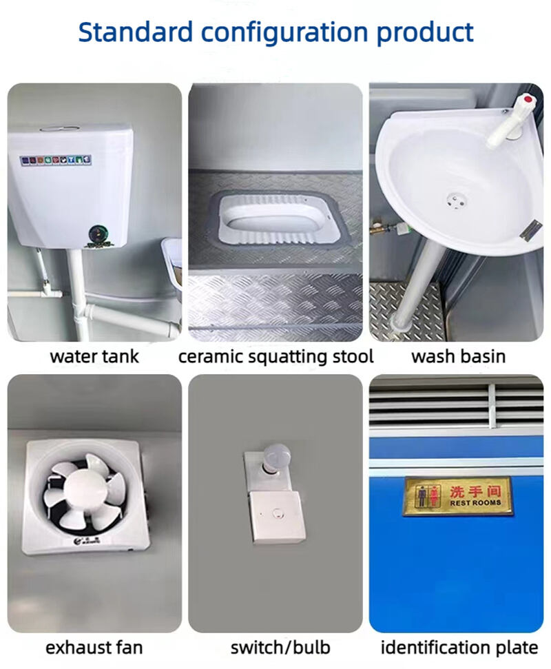 Ready To Use Prefab House Chemical Toilet Outdoor Mobile Toilet Piece Mobile Toilet Trailer Portable Bathroom Cabin supplier