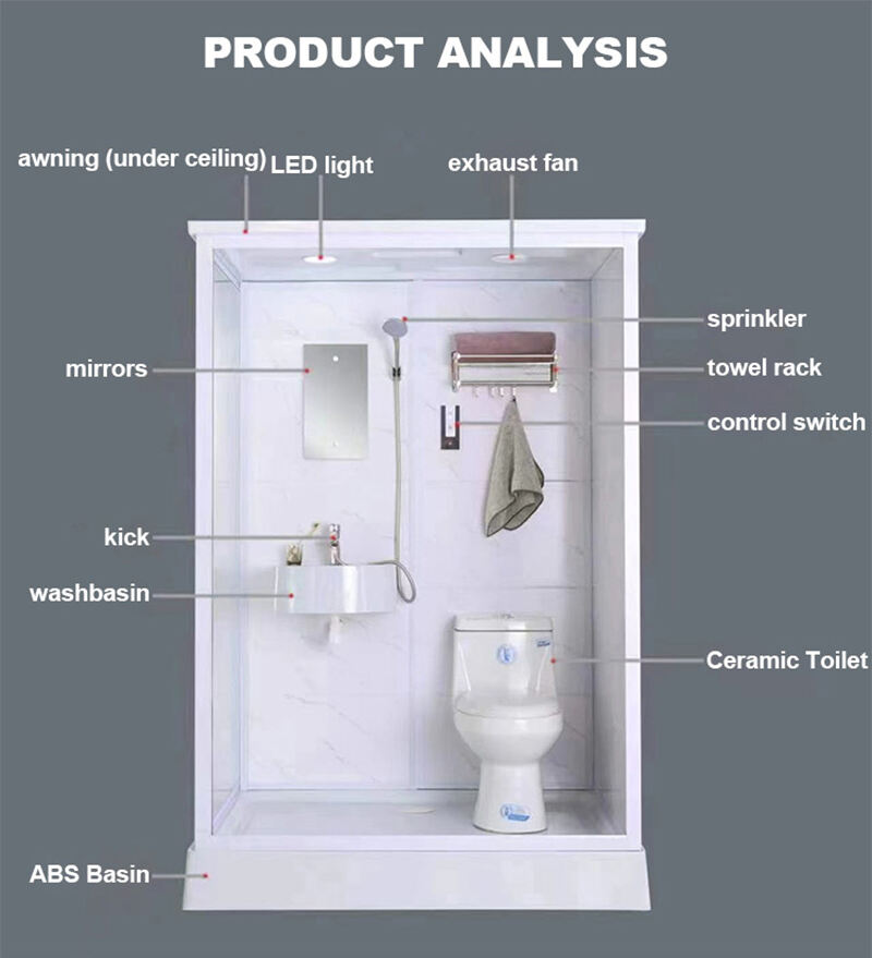 Prefabricated Bathroom Pod Integrated Shower Room Complete All-in-one Modular Bathroom supplier