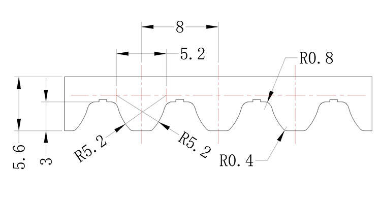 STD8M PU Timing Belt details