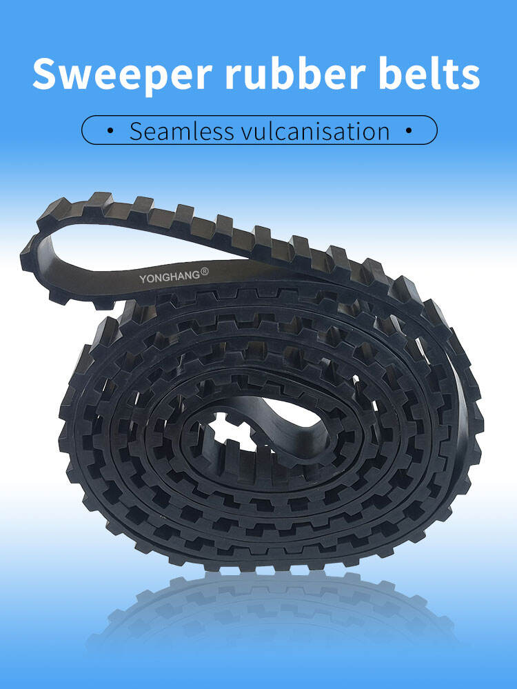 Sweeping vehicles elevator rubber belts for broddson sweeper factory