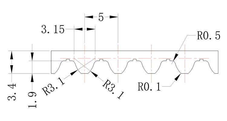 STD5M PU Timing Belt details