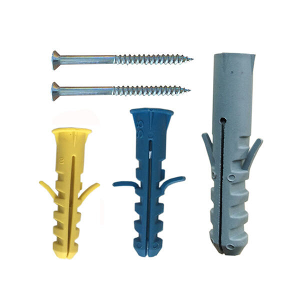 Plastic wall plug anchors for mounting and hanging heavier items