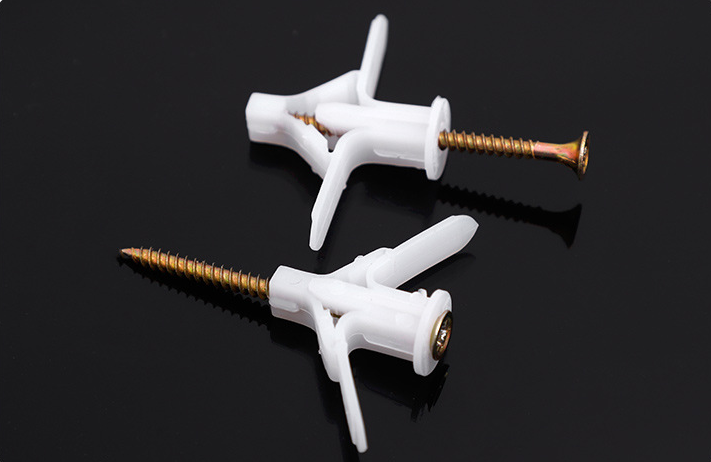 Nylon White Aircraft Toggle Anchor Expansion Wall Plug Plastic Drywall Wall Anchors with Screw manufacture