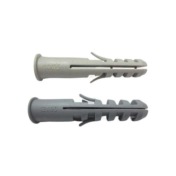 Versatile plastic wall plug anchors for various wall types and thicknesses