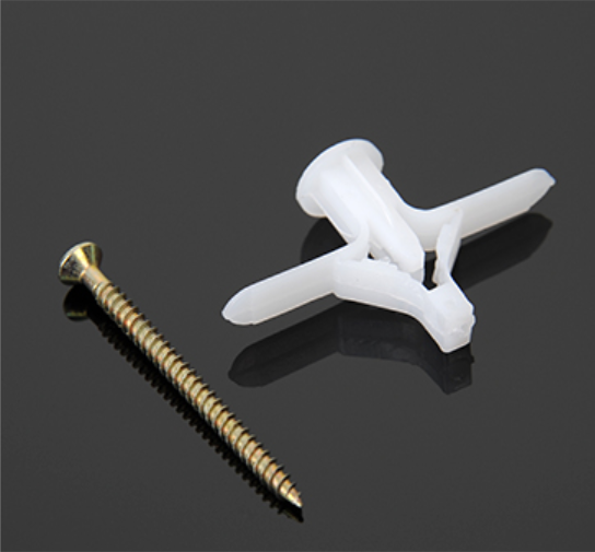 Nylon White Aircraft Toggle Anchor Expansion Wall Plug Plastic Drywall Wall Anchors with Screw details