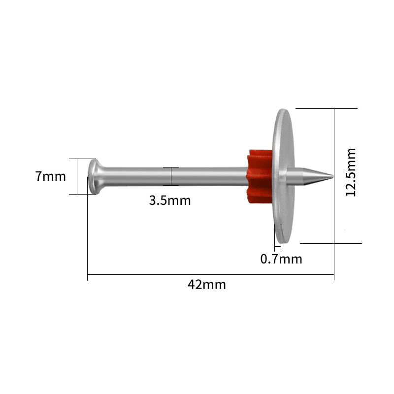 Hochgeschwindigkeits-PDW-Stifte Betonstahlnägel mit 25 mm Stahlnägel-Unterlegscheibe für die Herstellung von 301/301T-Schießnagelpistolen