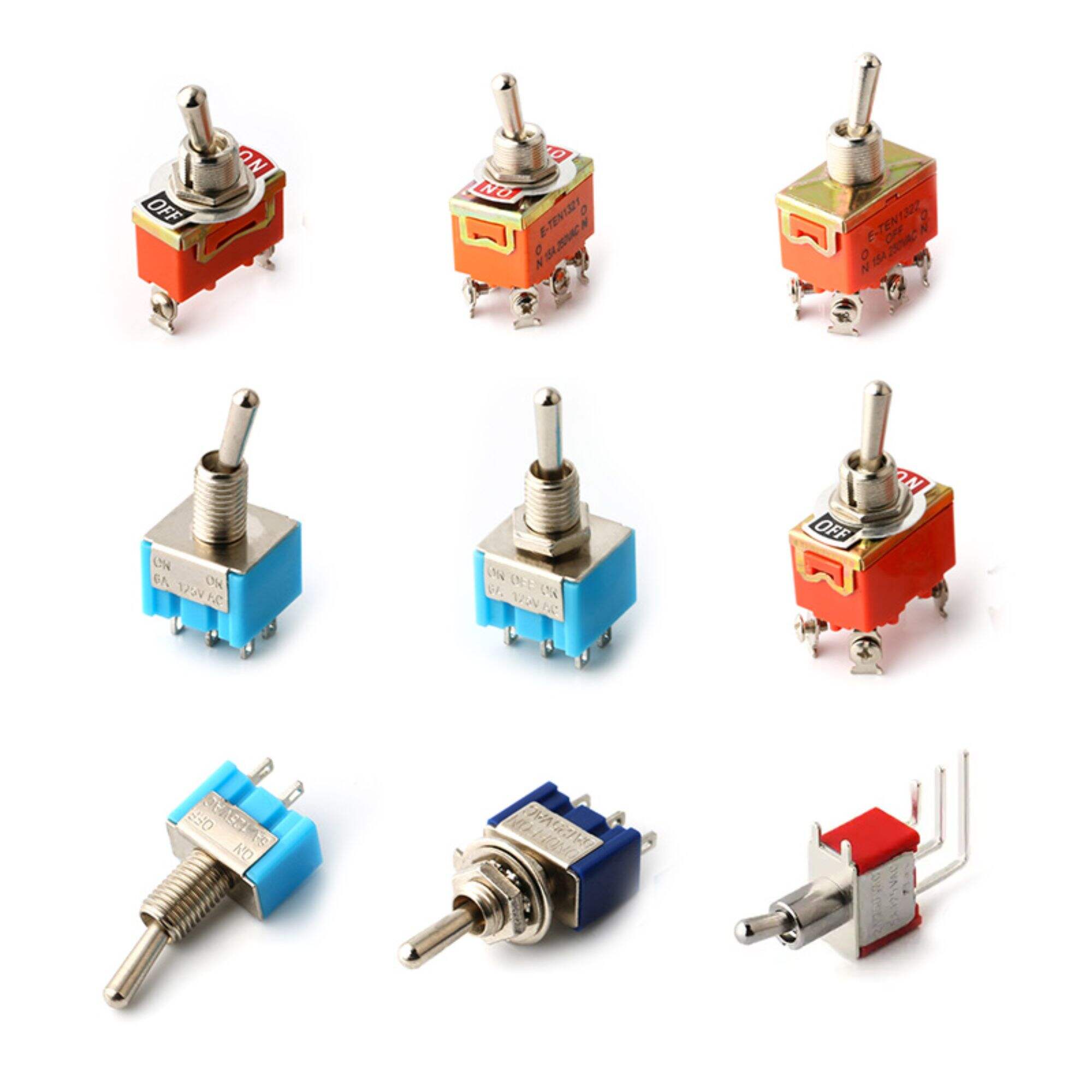 Toggle Switches ON-OFF-ON E-TEN MTS mini toggle switch waterproof