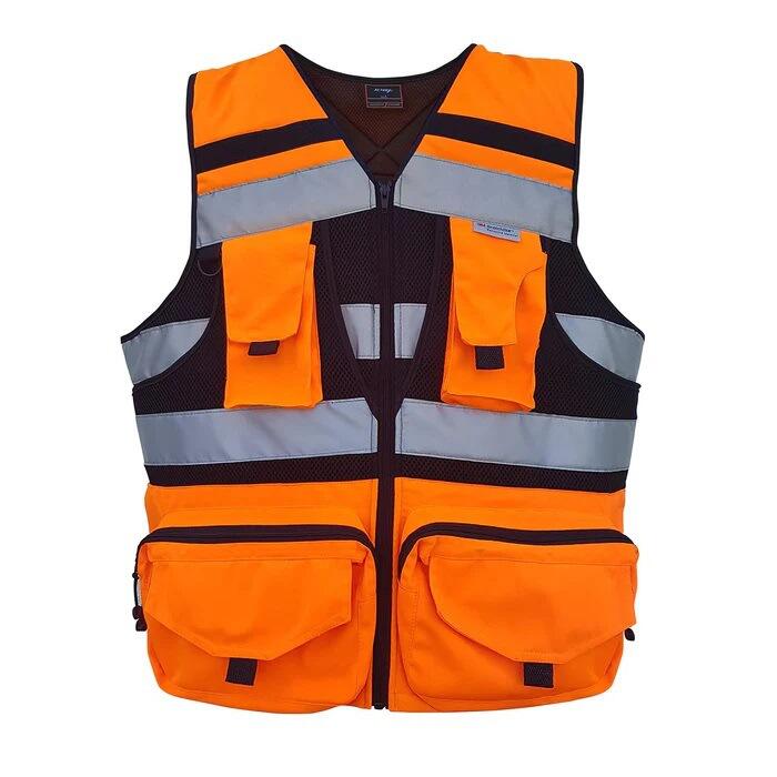 High Visibility Reflective Vest Jacket Multi Purpose Patchwork Safety Vest Custom Logo Traffic Safety Riding Reflective Vest supplier