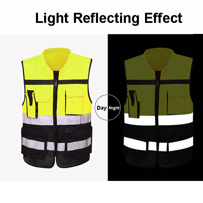 High Visibility Reflective Vest Jacket Multi Purpose Patchwork Safety Vest Custom Logo Traffic Safety Riding Reflective Vest supplier