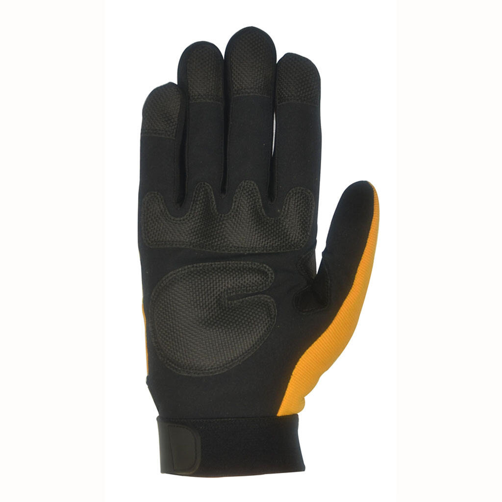 Mechanical Synthetic Leather Textured PVC Patch  Assembly Mechanic Safety Work Gloves details