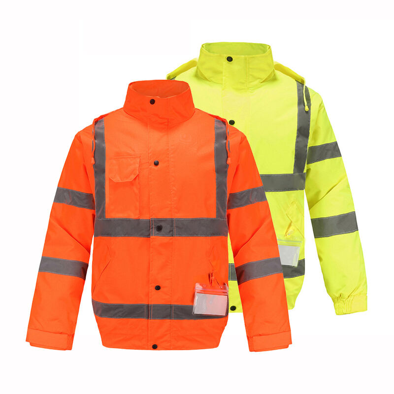 Waterproof 300D Oxford High Vis Reflective Jacket Riding Clothes Warm Reflective Flight Cycling Safety Jacket supplier