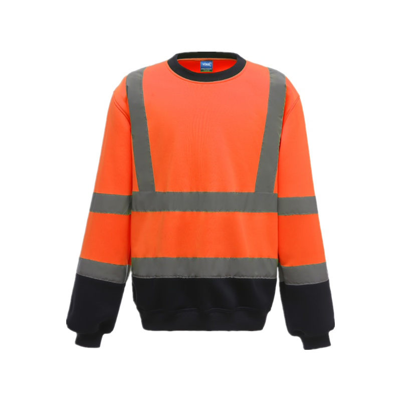 Breathable 100% Cotton Flame Resistant Shirt Orange Hi Vis Reflective Welding Stretch FRC Clothing factory