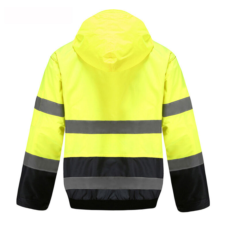 Multipurpose Demountable Reflective Jacket Waterproof 300D Oxford 200g Polar Fleece Riding Clothes Warm Reflective Flight Jacket supplier