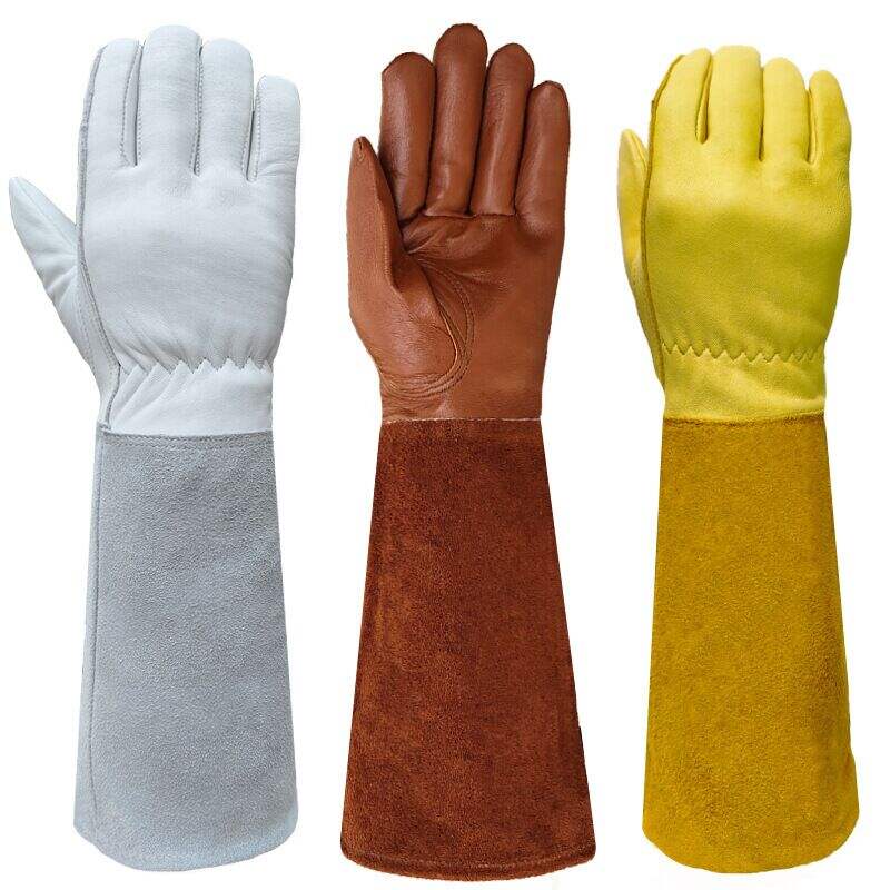 Unisex Adult TIG Welding Gloves 12 Inches Goatskin Leather Keystone Thumb Cowhide Cuff Leather Welding Gloves supplier