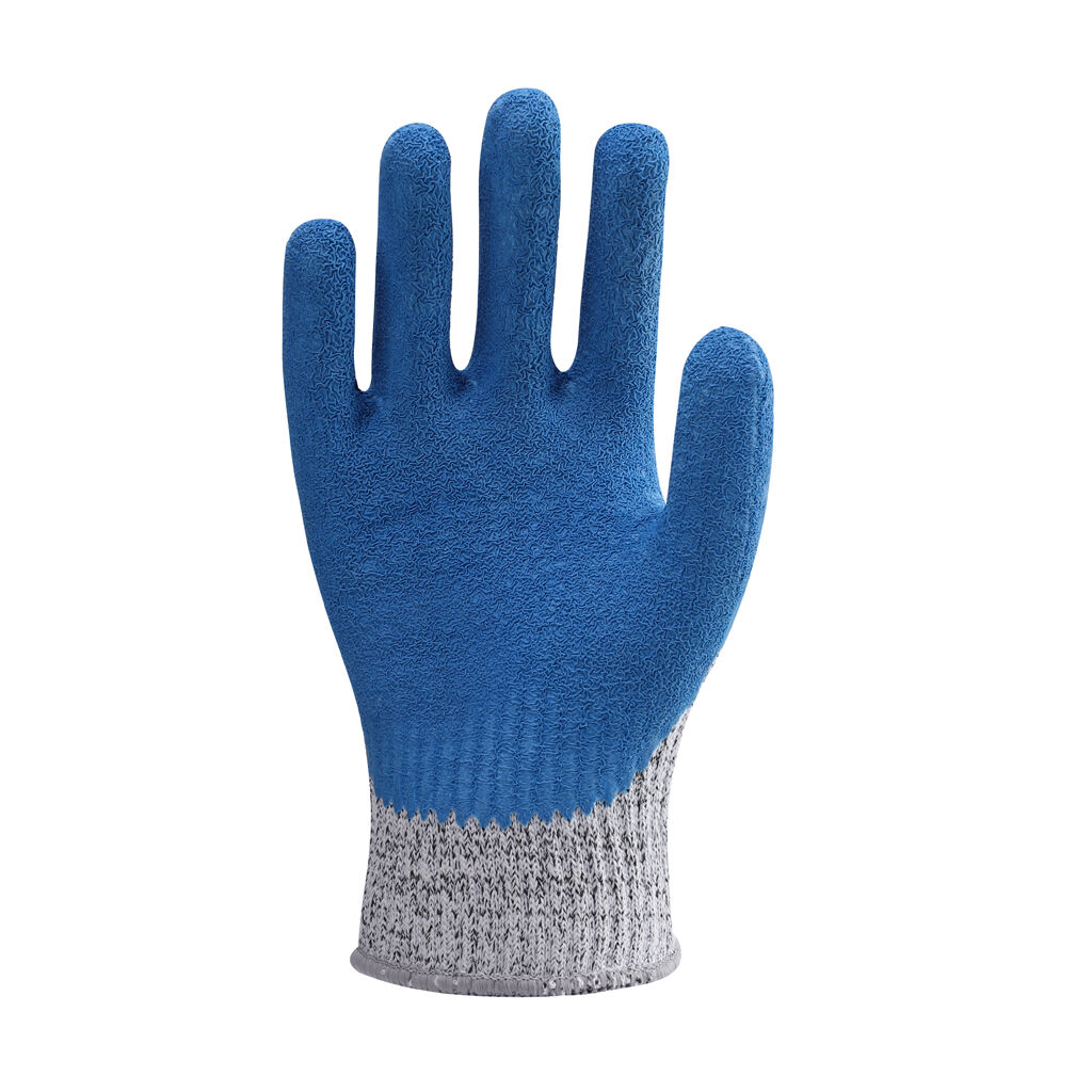 {50%off}Palm Coated A3 Cut Resistant Safety Work Gloves HPPE Glass Shell Wrinkle Latex Cotton Knit 10G Anti-cut manufacture