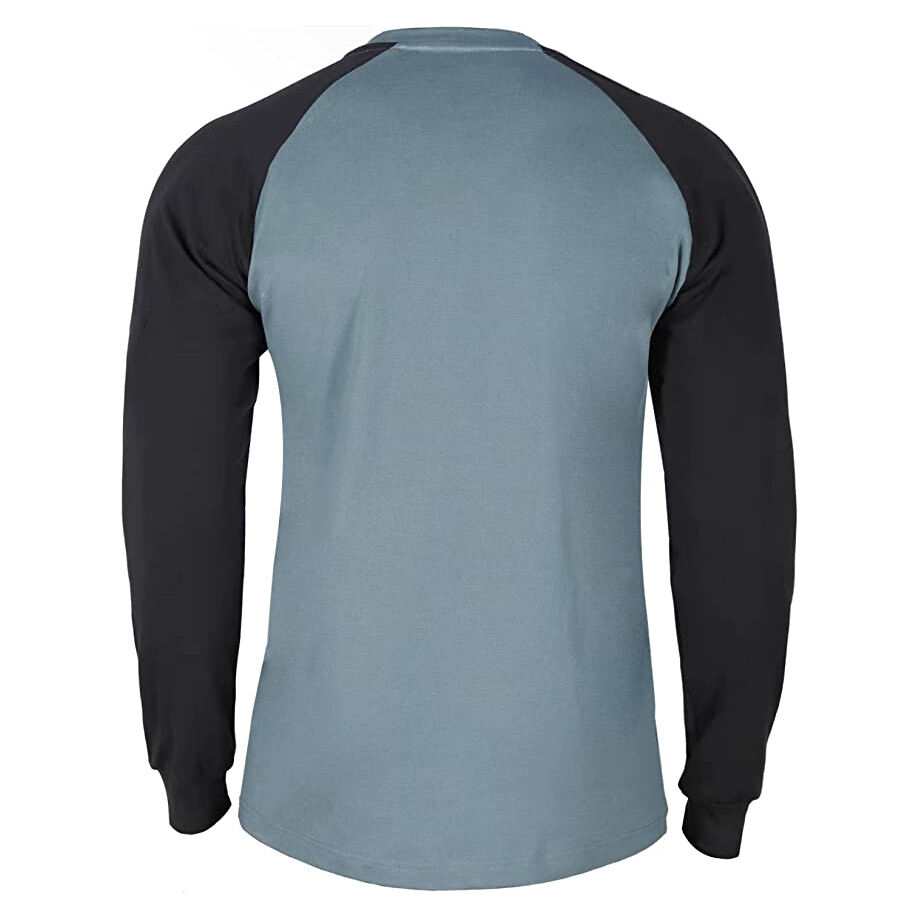 NFPA 2112 / CAT 2 Flame Resistant Two tone Henley Shirts Knit top Sweatshirt for Welders, Ironworkers & oil workers supplier