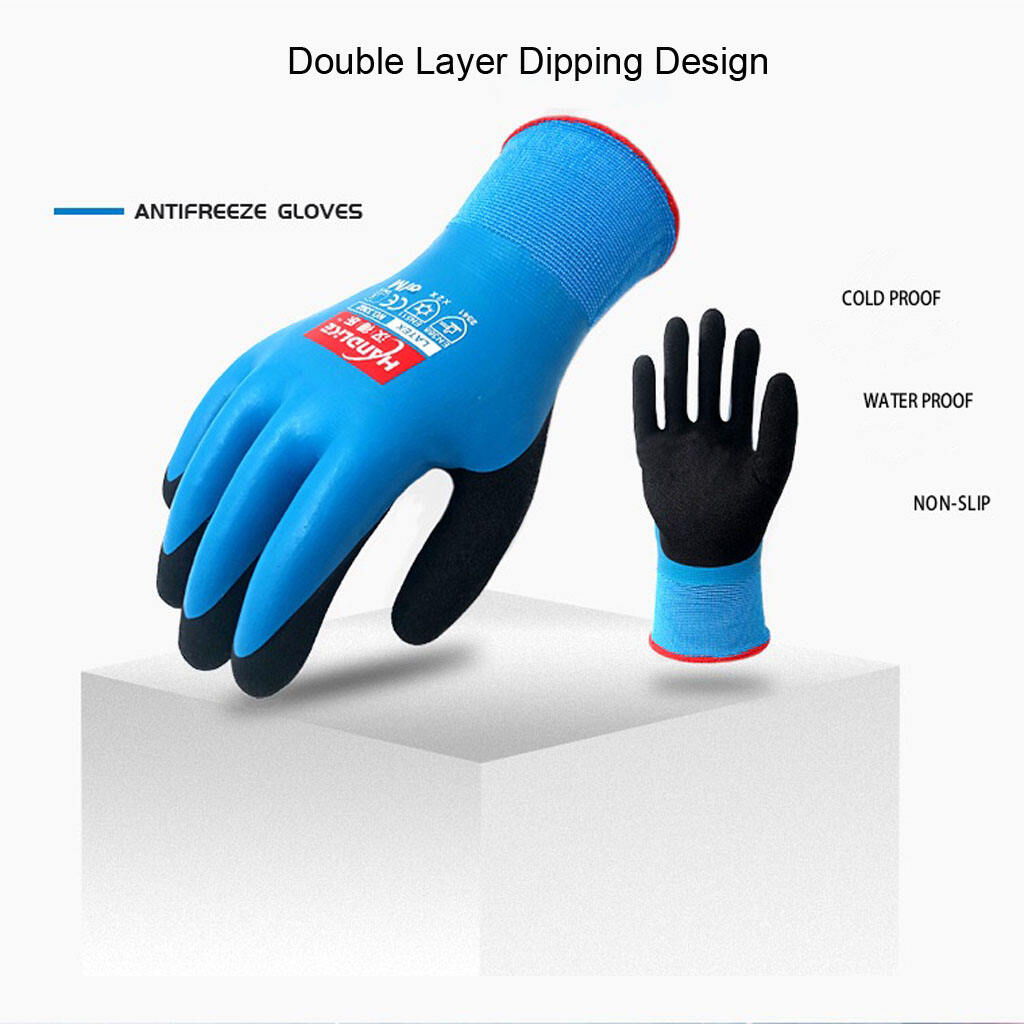 Anti freezer low temperature cold resistant Acrylic liner Latex fully Coated Water proof winter Work gloves factory