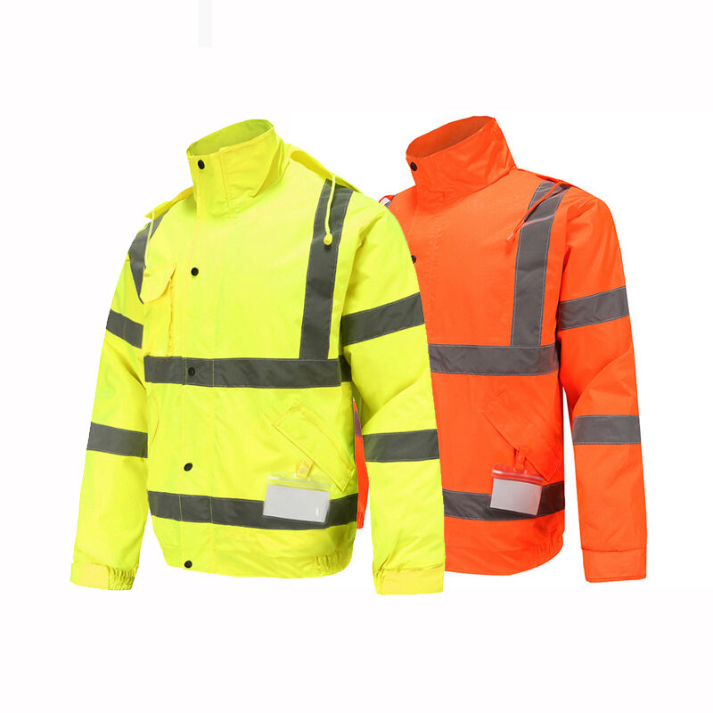 ODM / OEM Reflective Jacket Waterproof 300D Oxford High Vis Riding Clothes Warm Reflective Flight Cycling Safety Jacket manufacture