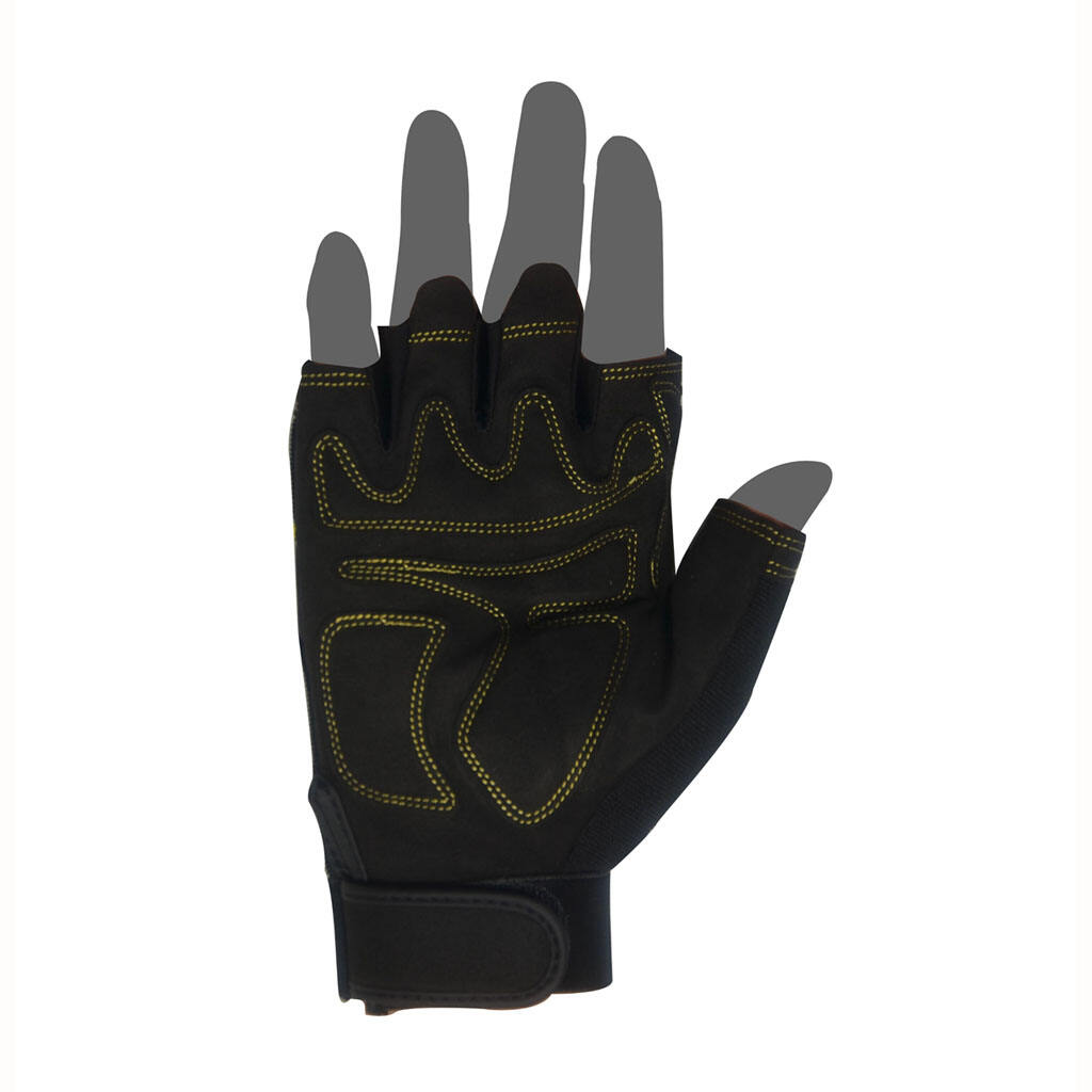 Fingerless Bicycle Racing Gloves Synthetic leather palm high abrasion resistance Riding Cycling Gloves factory