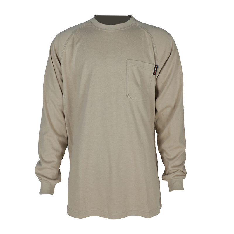 NFPA 2112 / CAT 2  Flame Resistant Long Sleeve T-shirt FR Henley Shirts Flame Retardant Clothing manufacture