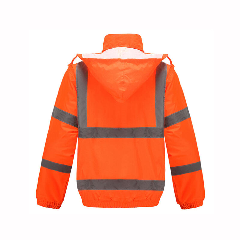 ODM / OEM Reflective Jacket Waterproof 300D Oxford High Vis Riding Clothes Warm Reflective Flight Cycling Safety Jacket details