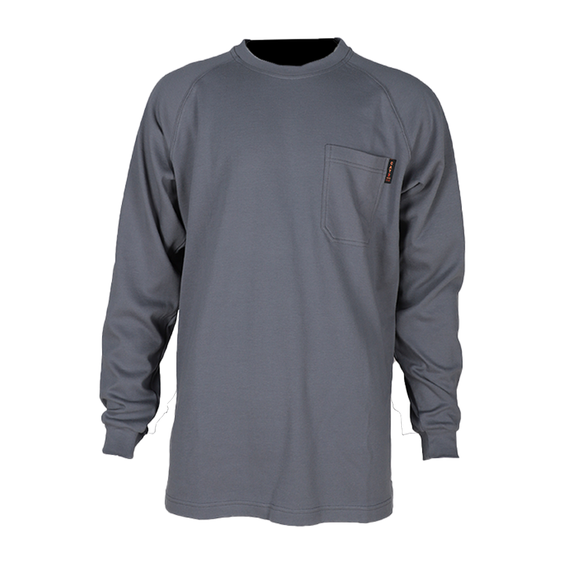 NFPA 2112 / CAT 2  Flame Resistant Long Sleeve T-shirt FR Henley Shirts Flame Retardant Clothing details