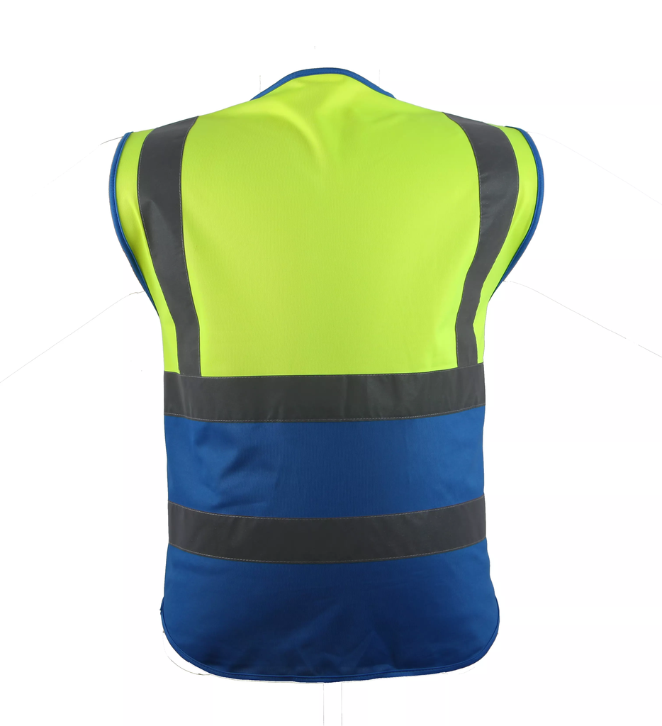 ANSI ISEA Custom Logo Multi Pockets Reflective Vest Security Safety High Visibility Vest Roadway Working Safety Clothing supplier