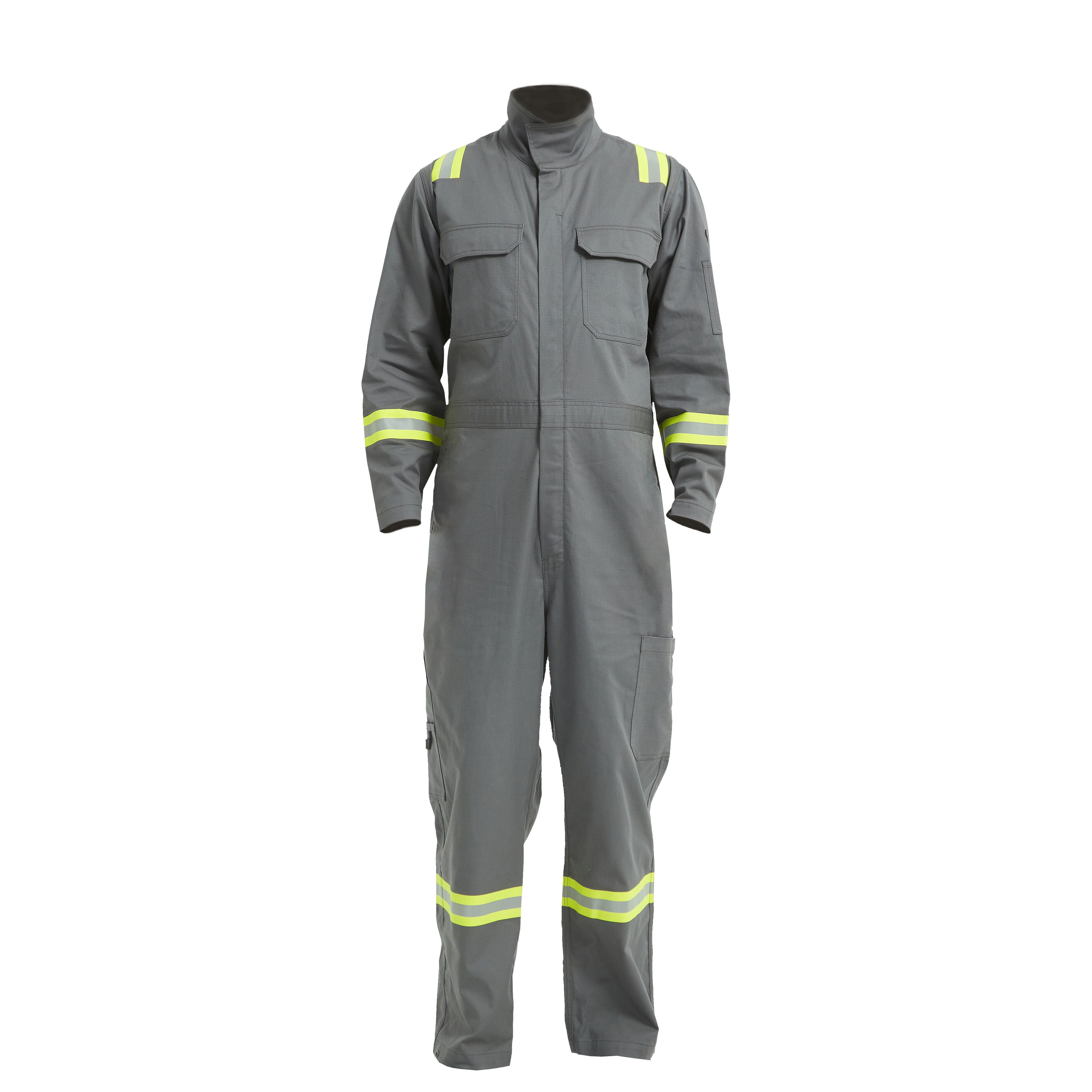 High Quality FR 100%Cotton 7 Oz/ 9 Oz Flame Retardant Coverall with Reflective Tape Fire Resistance Clothing Pilot Coveralls manufacture