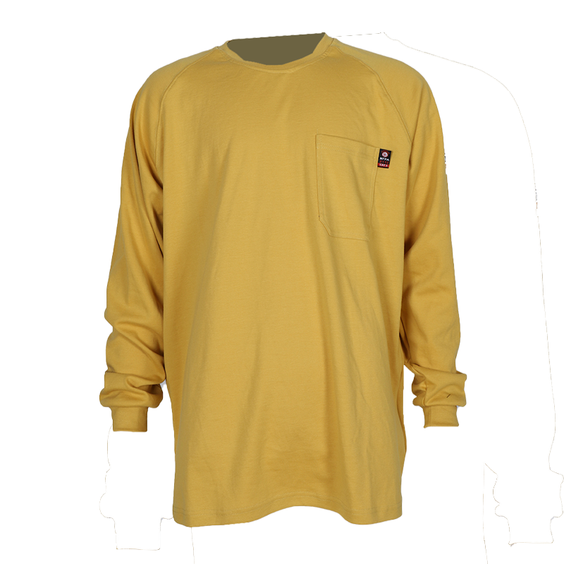 NFPA 2112 / CAT 2  Flame Resistant Long Sleeve T-shirt FR Henley Shirts Flame Retardant Clothing supplier