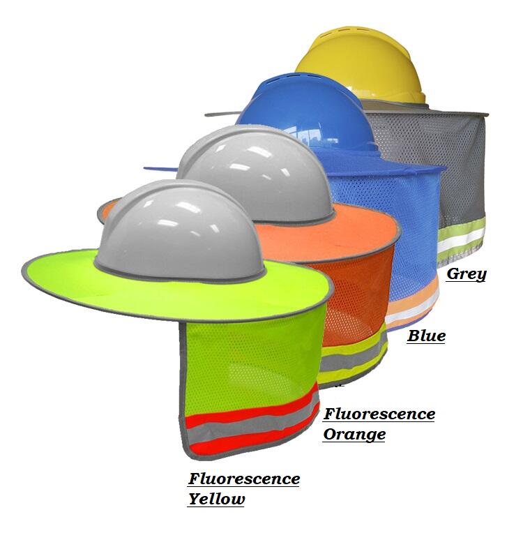 High Visibility Reflective UNCO- Hard Hat Sun Shield Full Standard Brim Mesh Sunshade Reflective Hat details