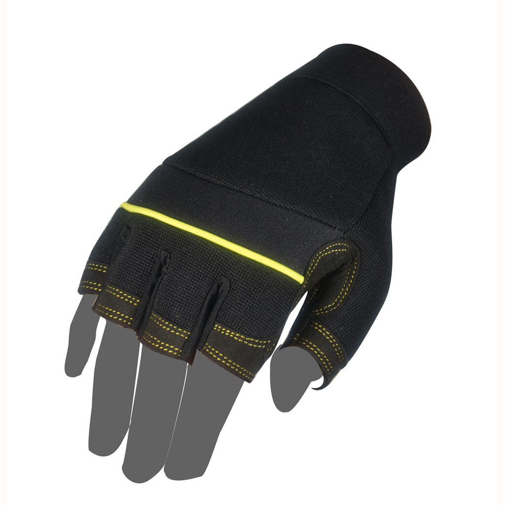 Fingerless Bicycle Racing Gloves Synthetic leather palm high abrasion resistance Riding Cycling Gloves factory