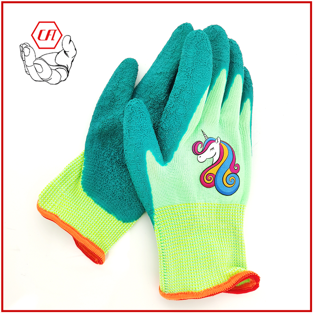 Kids Gardening Wrinkle Latex Coated Gloves Children Garden Glove for Toddlers Yard Work supplier