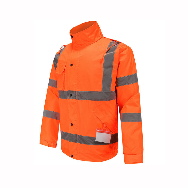 Waterproof 300D Oxford High Vis Reflective Jacket Riding Clothes Warm Reflective Flight Cycling Safety Jacket manufacture