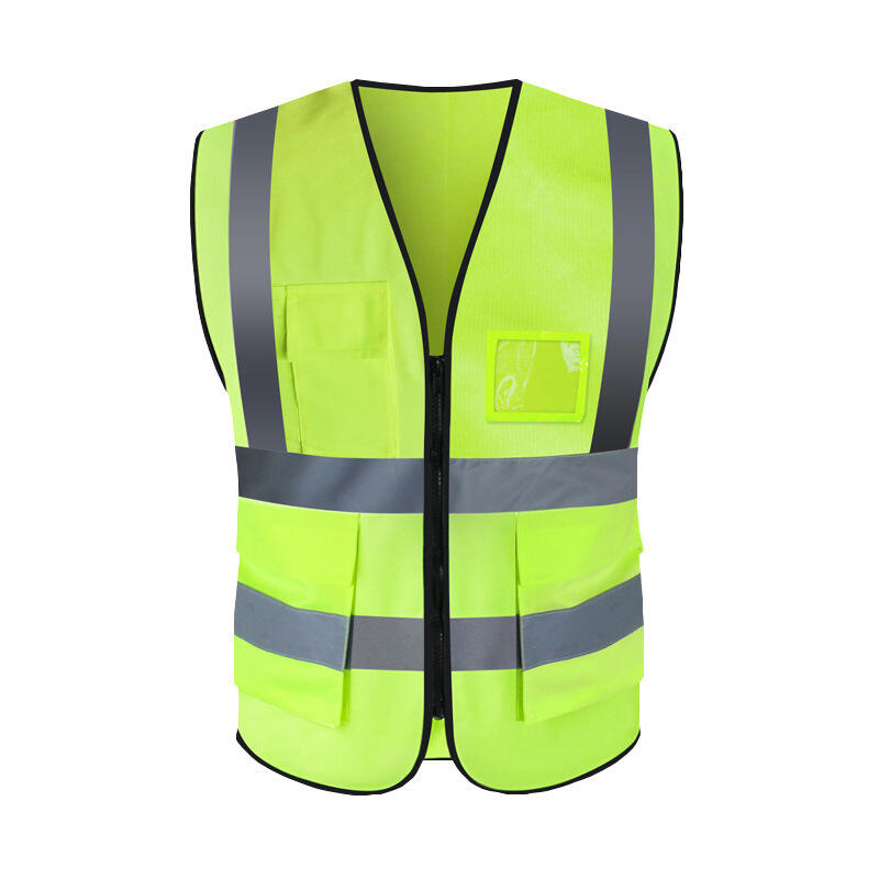 Wholesale Safety Hi Vis Reflective work Vest with multi pockets Security safety vest with logo printed manufacture