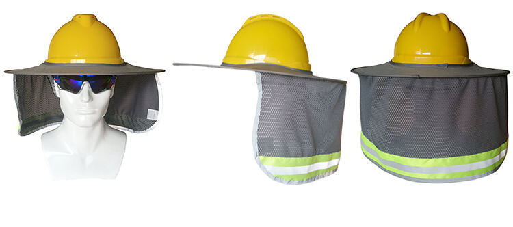 High Visibility Reflective UNCO- Hard Hat Sun Shield Full Standard Brim Mesh Sunshade Reflective Hat manufacture