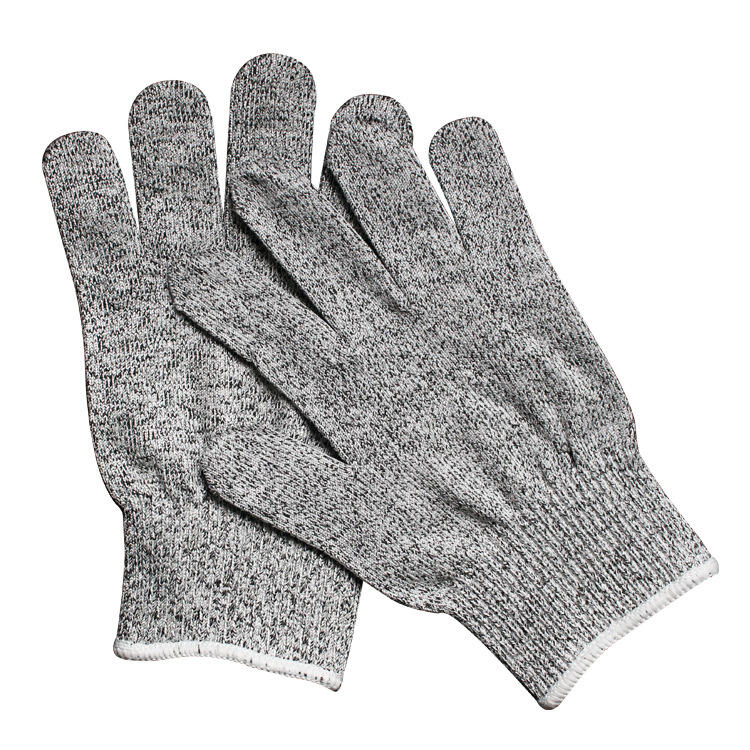 CE Approved 5 Cut Level HPPE Glass Knit Safety Home Garden Work cut resistant gloves factory