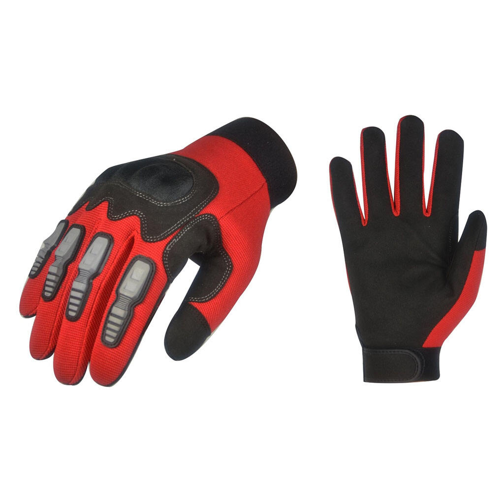 Synthetic leather Palm Ottoman Back TPU Knuckle Anti-impact Mechanic Tooling Gloves manufacture