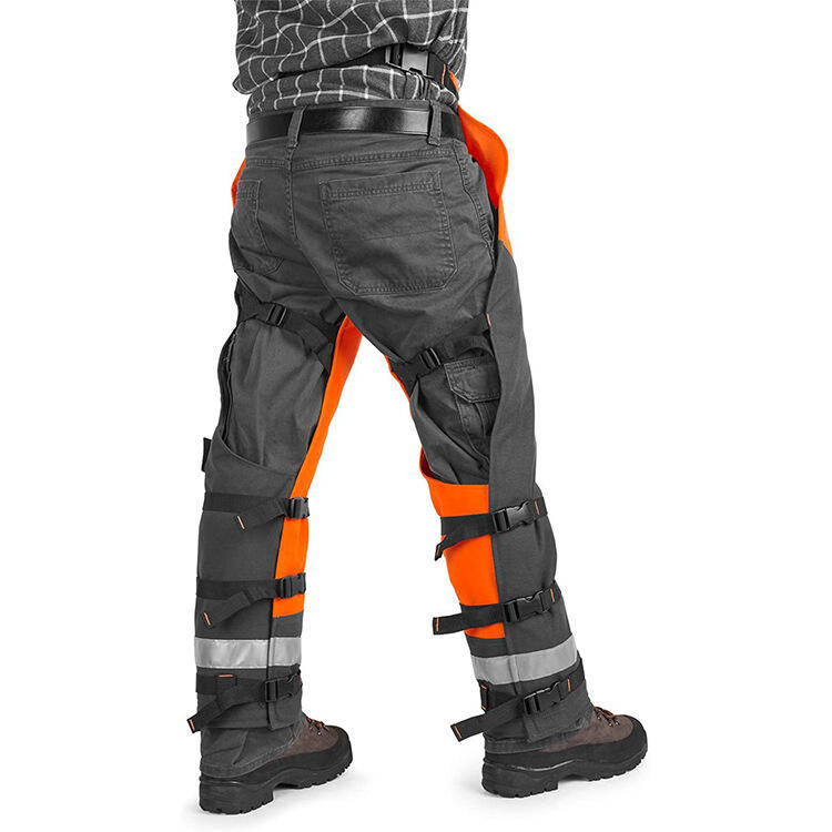 High Vis Chainsaw Pants Sturdy armor Forester Apron Style Orange Protection Leg Black Safety Technical Wrap Chainsaw Chaps Pants factory